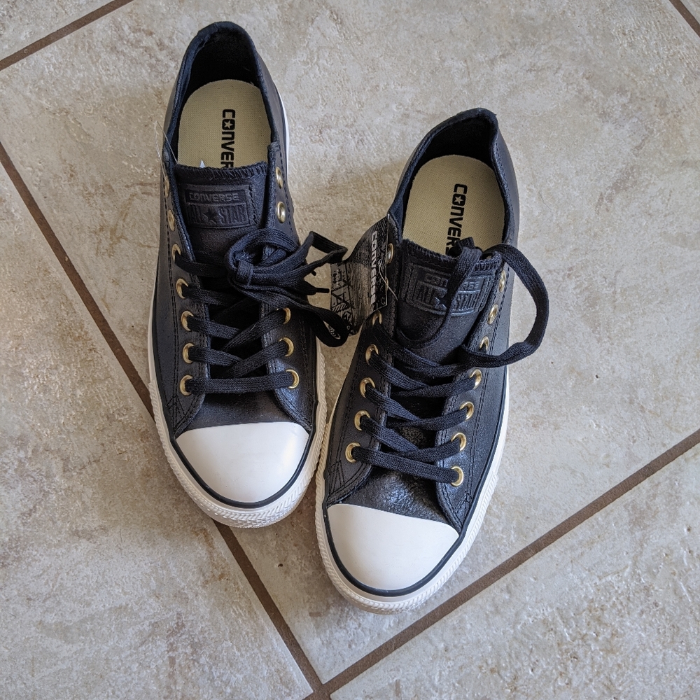 Black Leather Converse